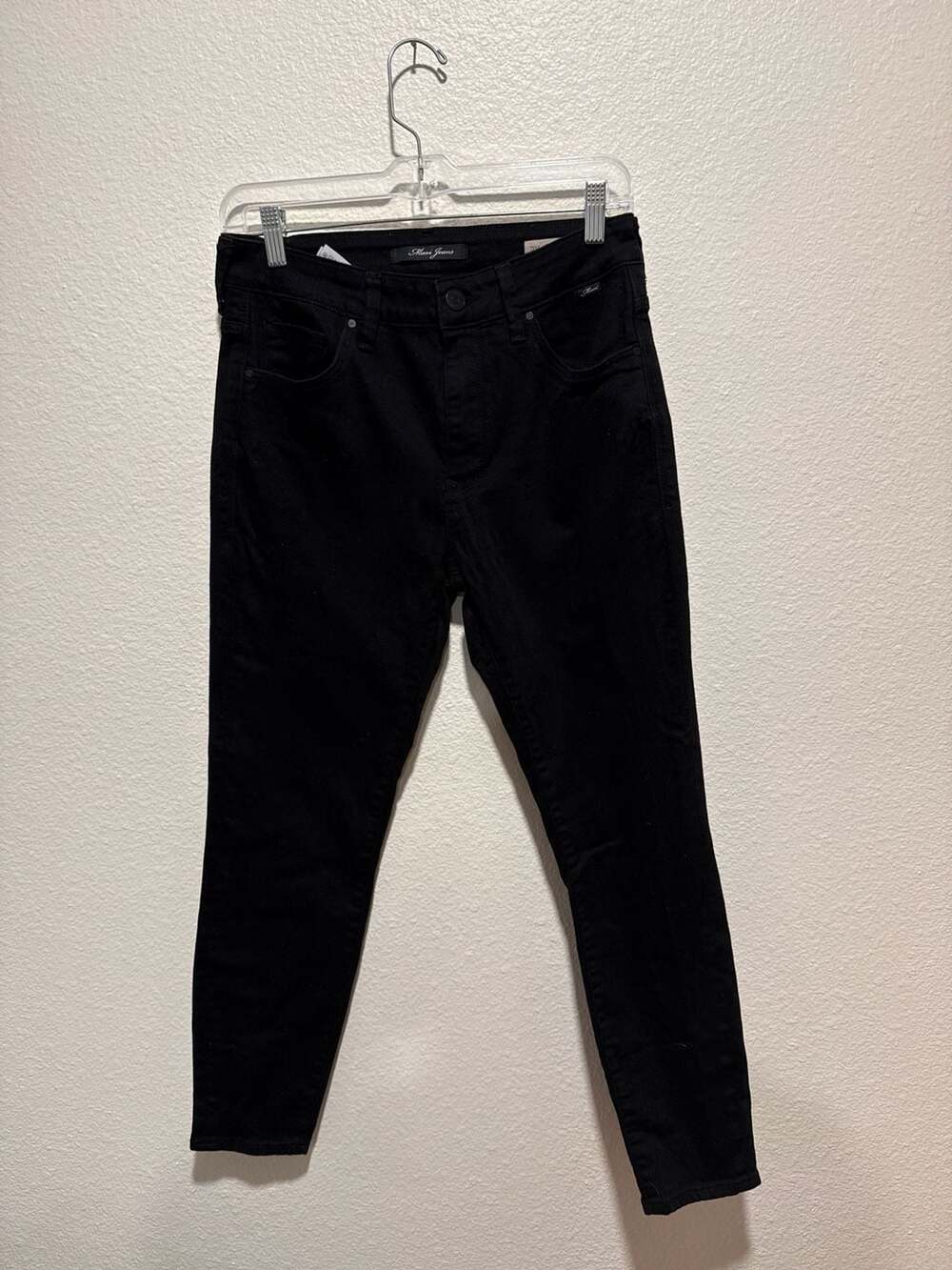 Mavi Tess High-Rise Skinny Jeans Black Size 30/27